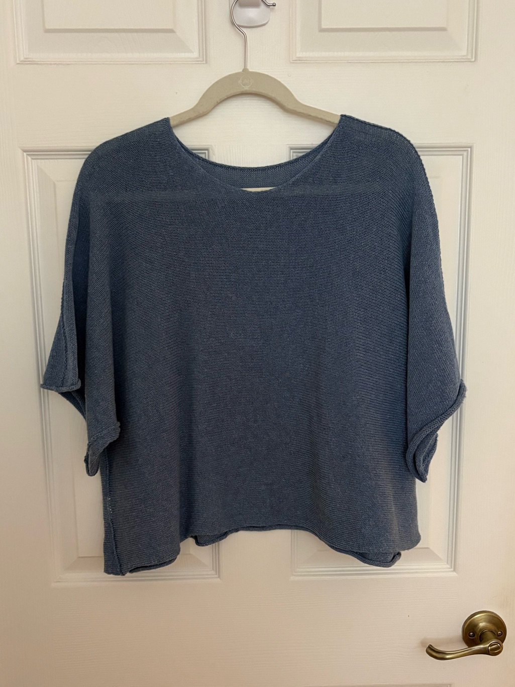 Women’s Blue Boxy Knit Top